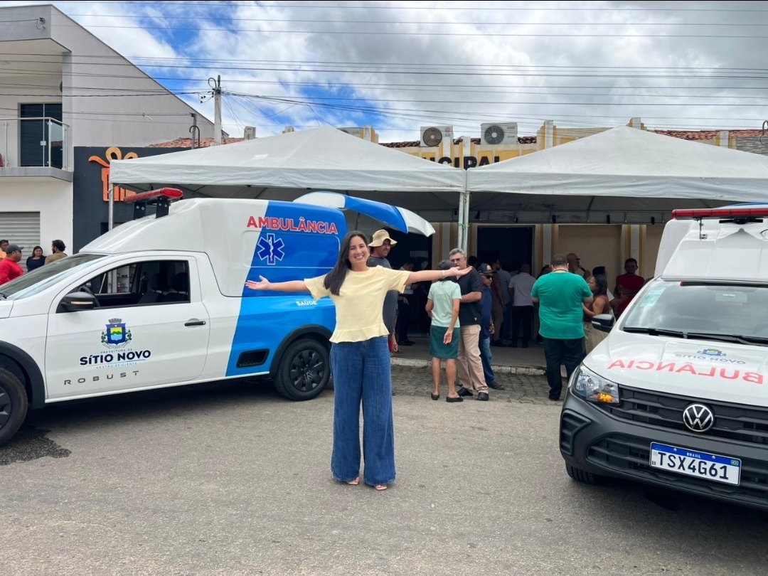 Prefeitura de Sítio Novo entrega duas novas ambulâncias 0km e reforça atendimento na saúde municipal