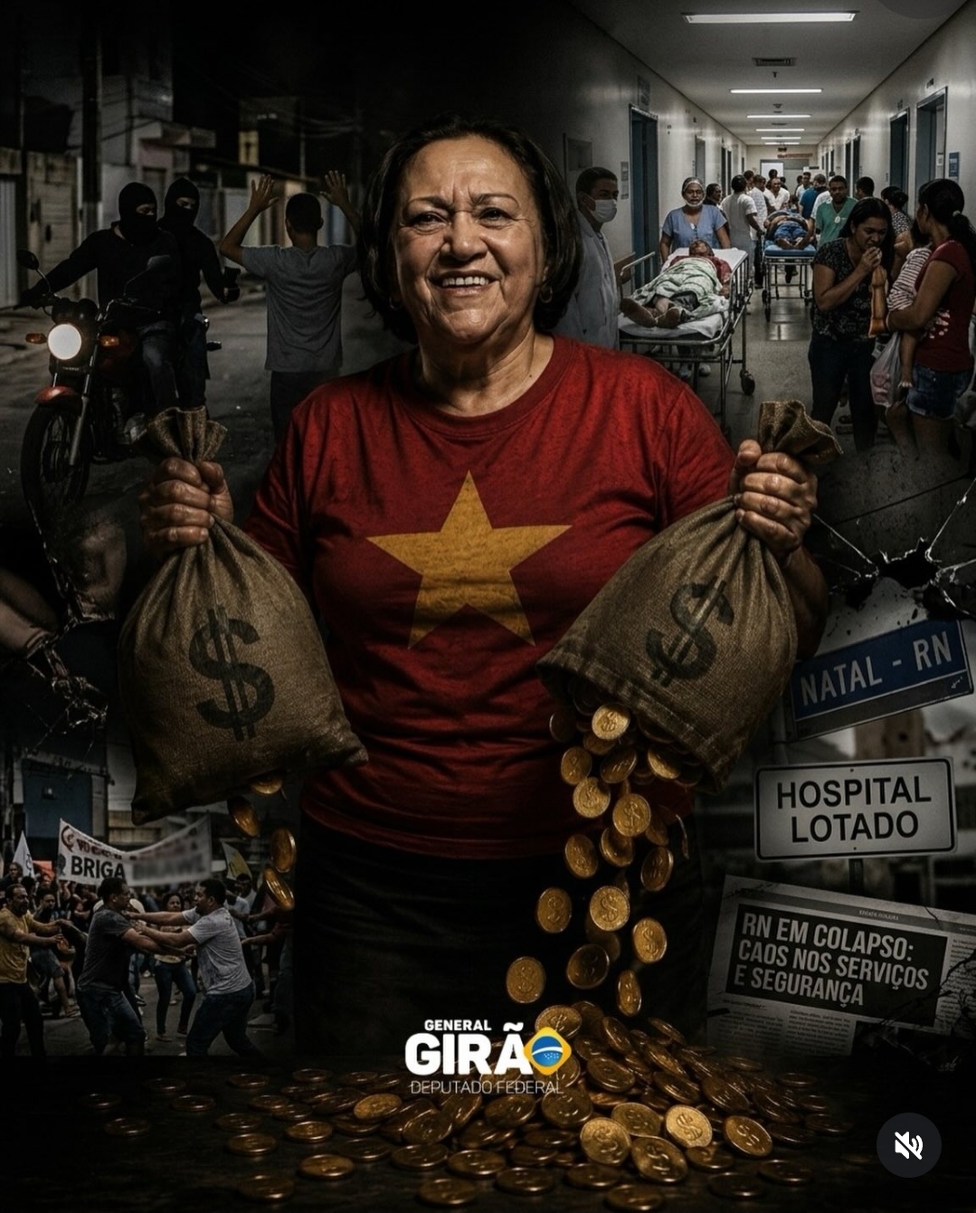 General Girão critica gestão fiscal do RN e afirma que Fátima Bezerra "gasta muito e gasta mal"