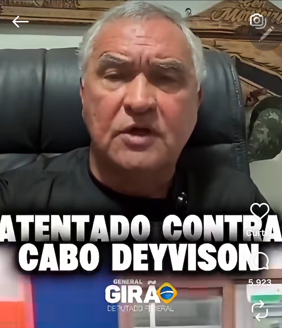 Deputado General Girão diz que atentado contra vereador em Mossoró é “retrato cruel do colapso da segurança pública” no RN