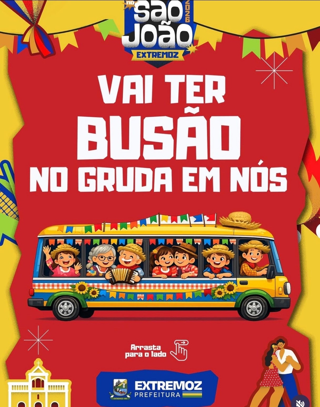 São João Grude em Nós 2026 começa hoje com Eric Land e transporte gratuito para a população de Extremoz
