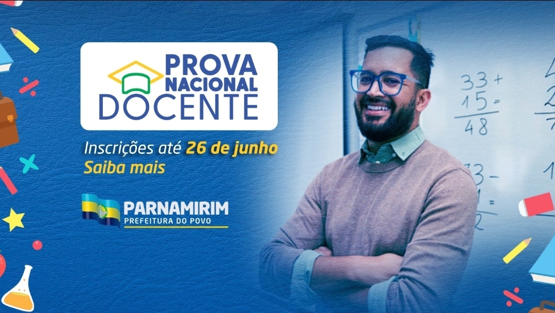 Parnamirim adere à Prova Nacional Docente e amplia oportunidades para seleção de professores