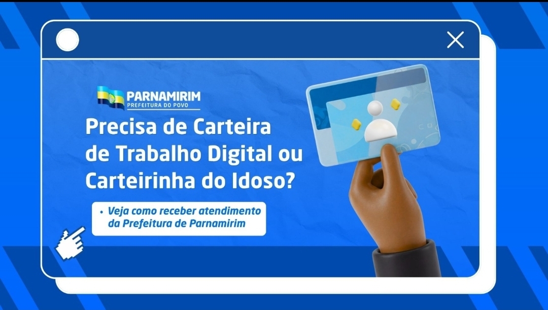 Prefeitura oferece auxilio para emissão de Carteiras de Trabalho Digital e de Idoso