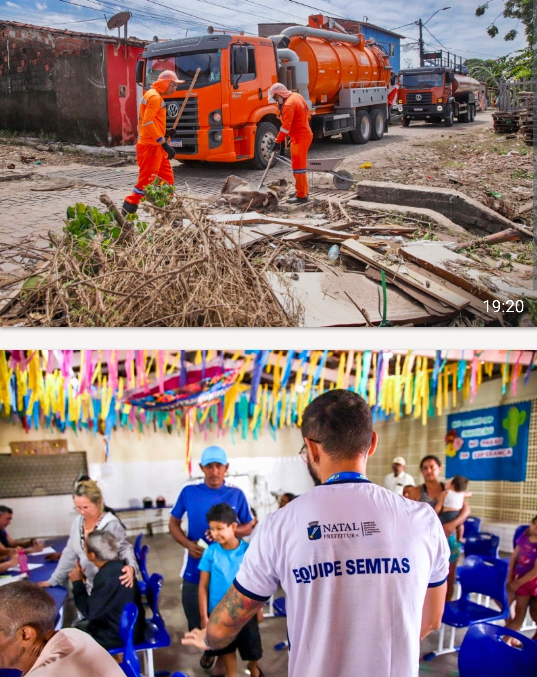 Prefeitura do Natal presta assistência e orientações às famílias afetadas pelas chuvas no José Sarney