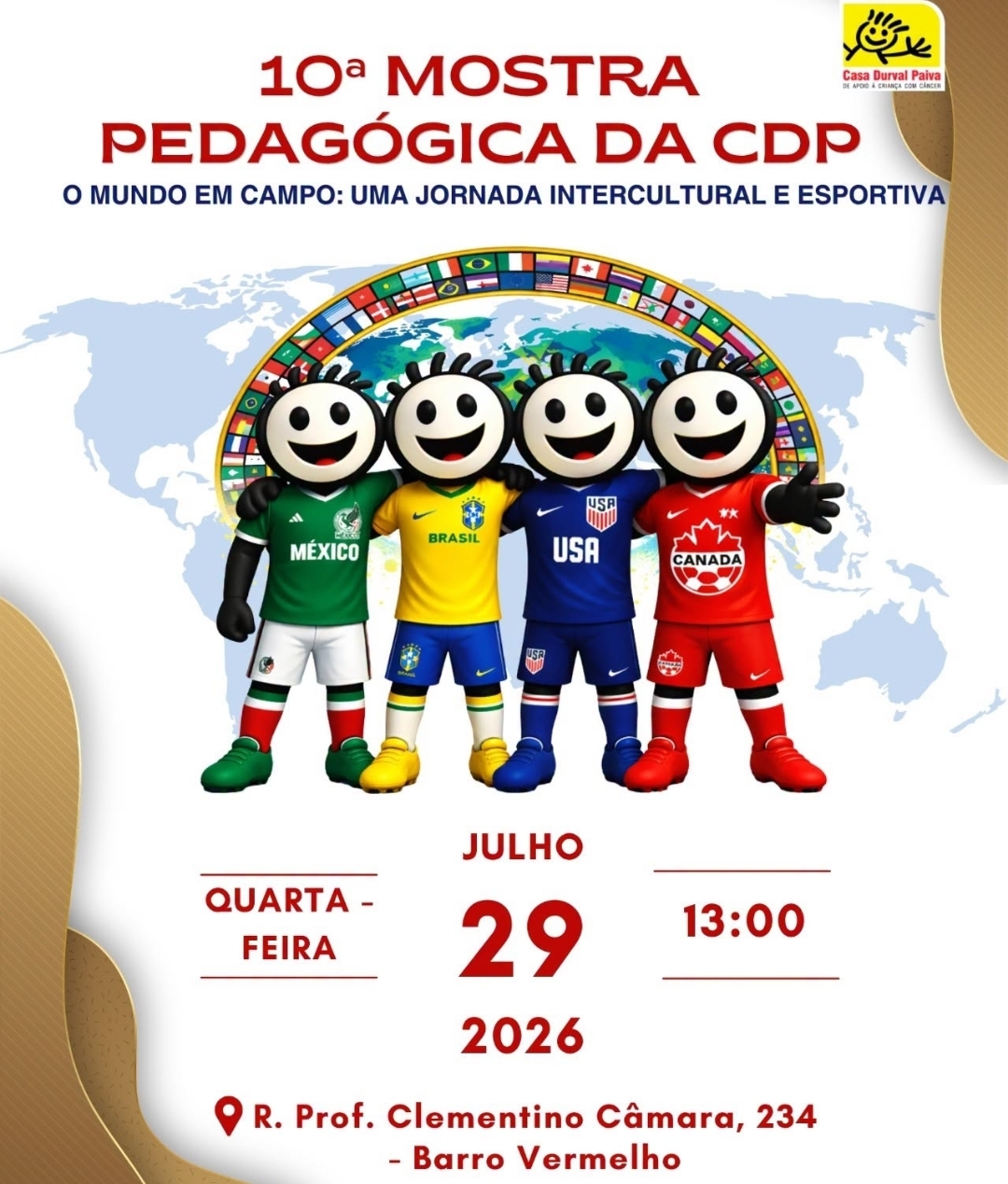 Casa Durval Paiva promove a 10ª edição da Mostra Pedagógica com o tema "O Mundo em Campo: uma Jornada Intercultural e Esportiva"