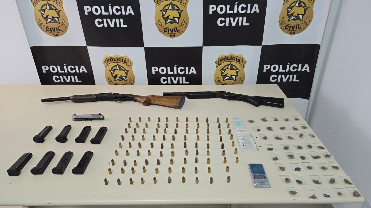 Adolescente é apreendido com drogas e arsenal em condomínio na Grande Natal