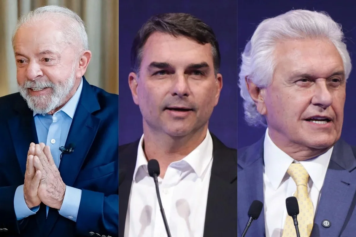 Lula empata com Flávio Bolsonaro e Ronaldo Caiado no 2º turno