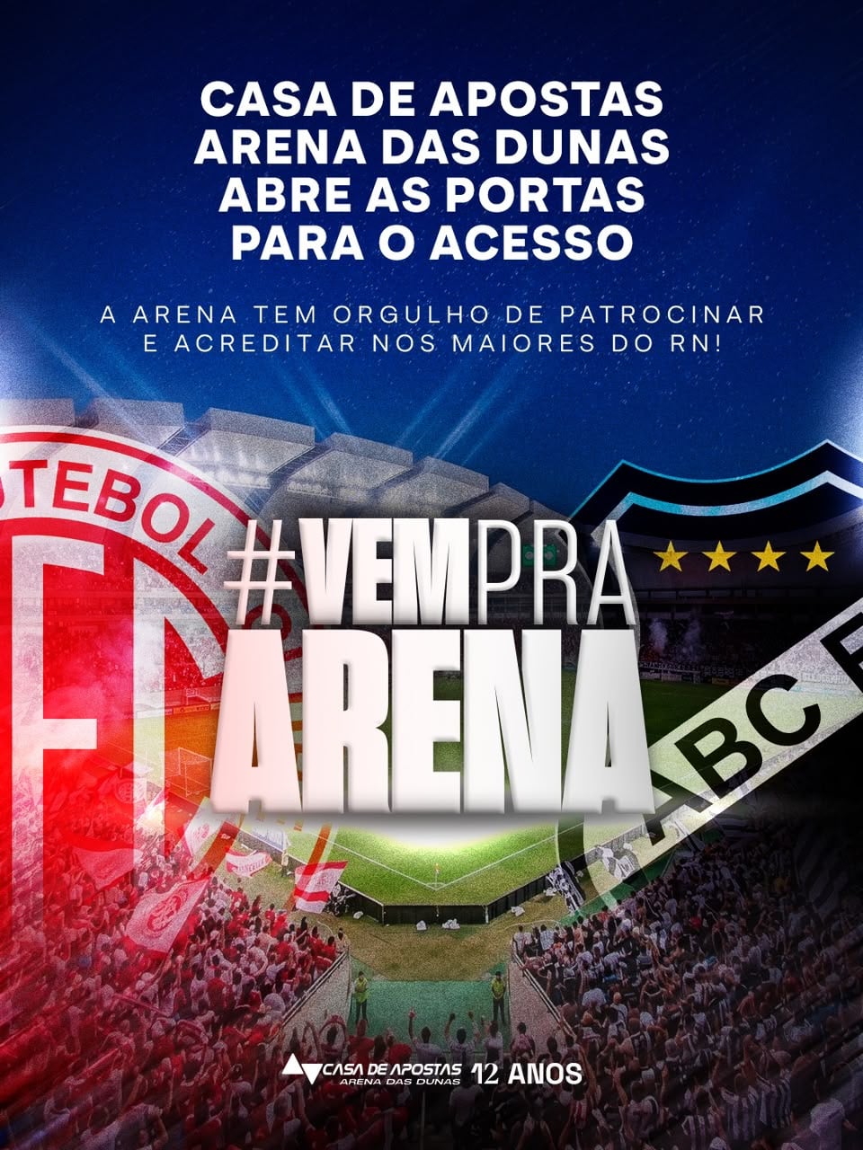 Casa de Apostas Arena das Dunas oferece ingressos gratuitos para jogos decisivos do ABC e América na Série D