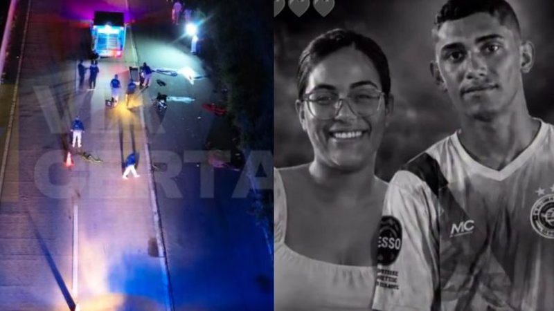 Colisão entre motocicleta e cavalo deixa casal morto na BR-101