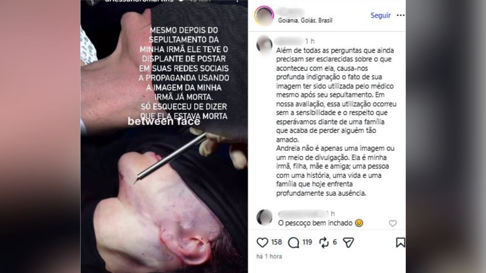 Família denuncia exposição de empresária pelo médico após morte de paciente