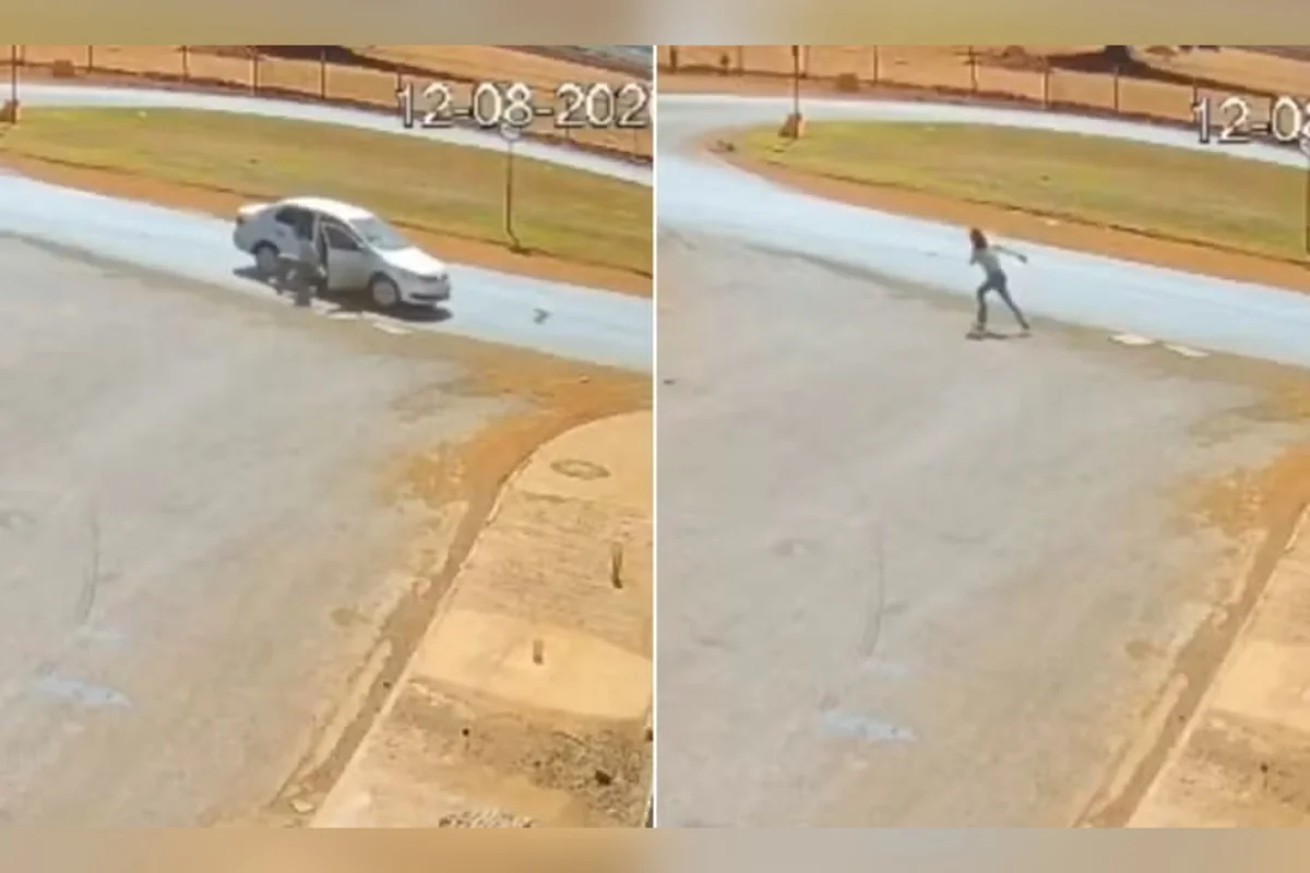 Vídeo: mulher salta de carro em movimento para escapar de agressões do marido