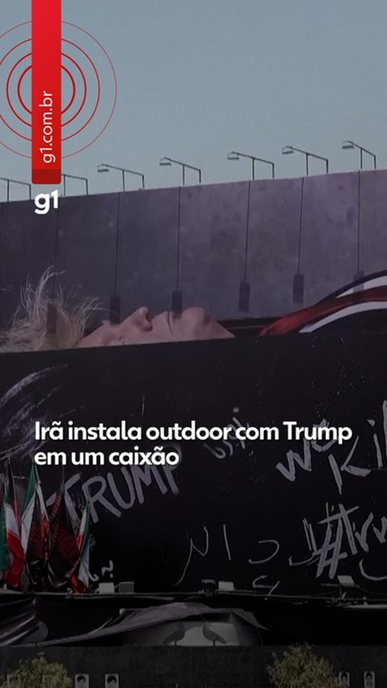 Outdoor em Teerã exibe Trump em caixão em meio a tensões com EUA