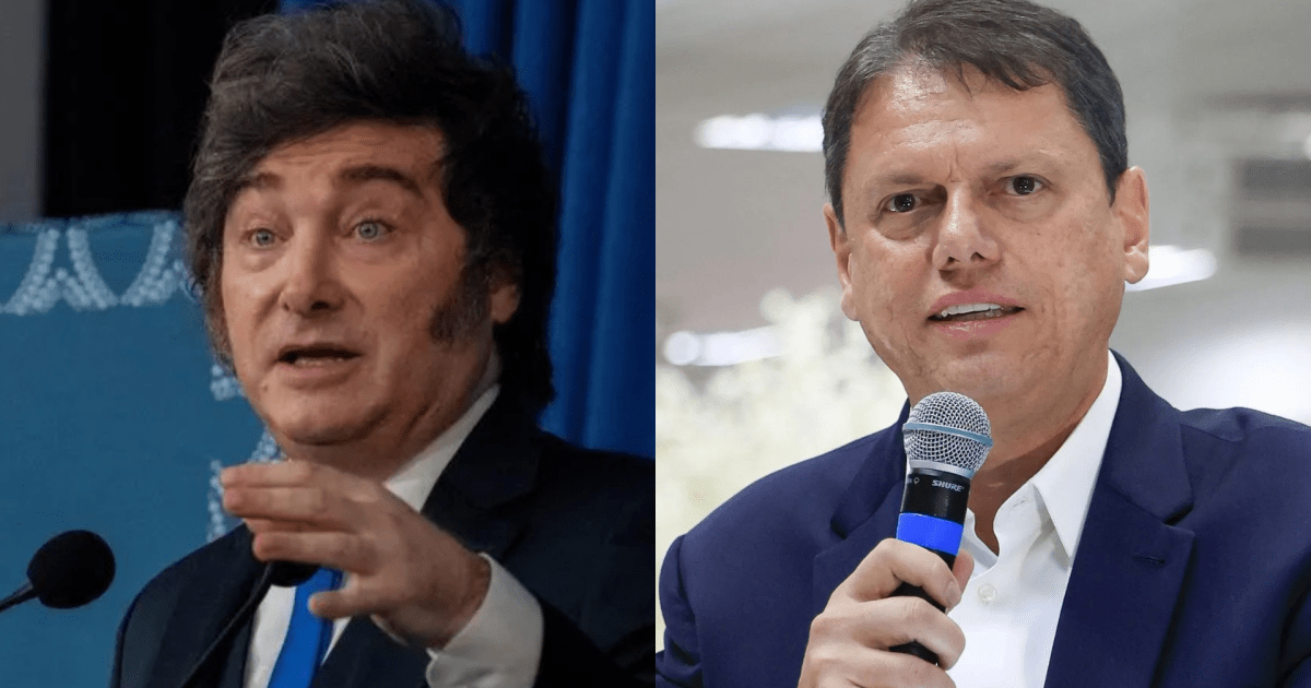 Tarcísio de Freitas condecorará Javier Milei com a Ordem do Ipiranga