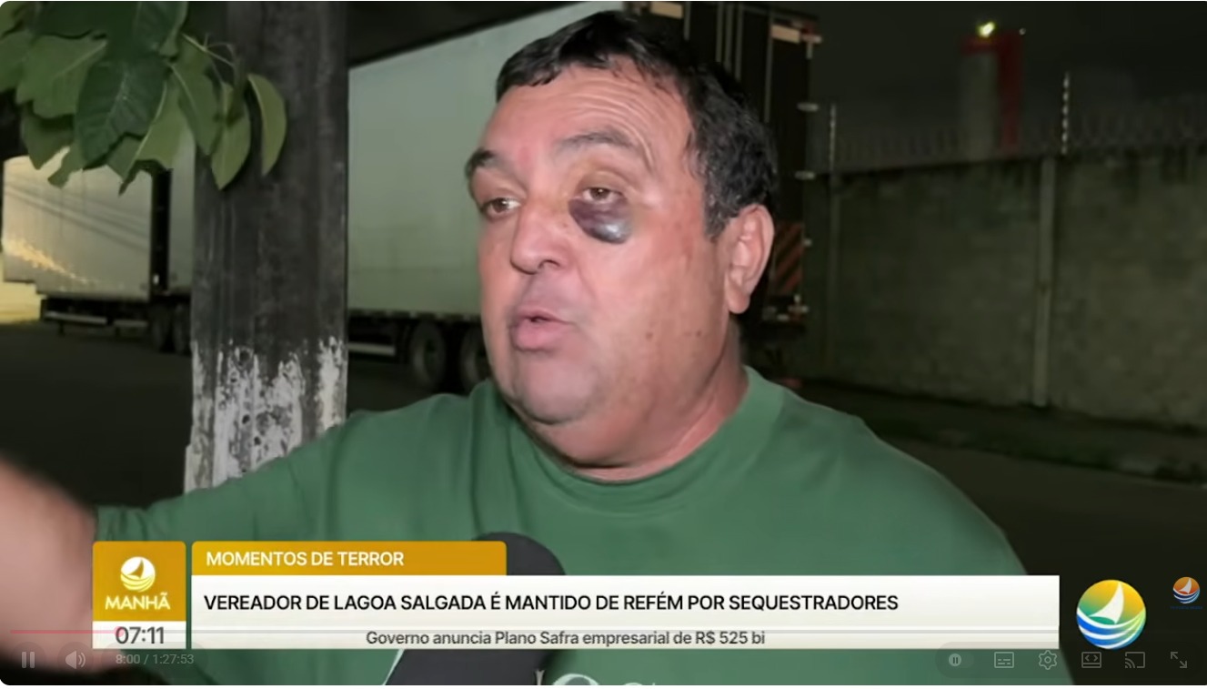 Vereador de Lagoa Salgada relata sequestro de três horas após assalto