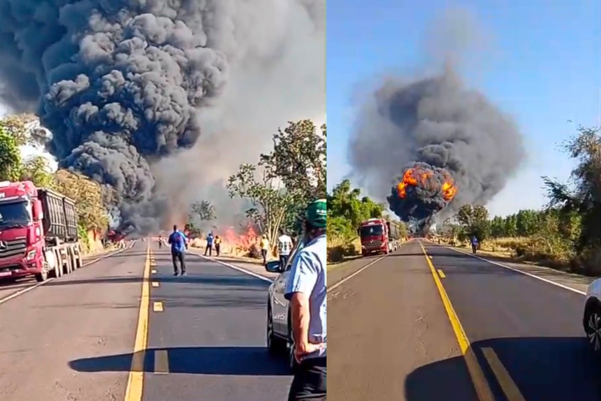 Explosão na BR-163 deixa quatro mortos e mobiliza equipes em MS
