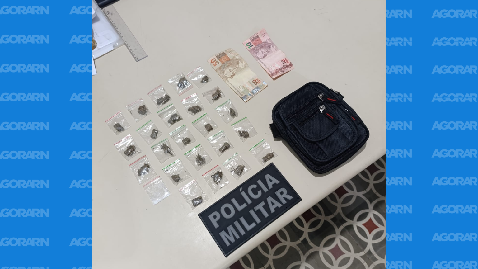 Adolescente é apreendido com drogas, balança e dinheiro em Pipa durante Operação Protetor das Divisas