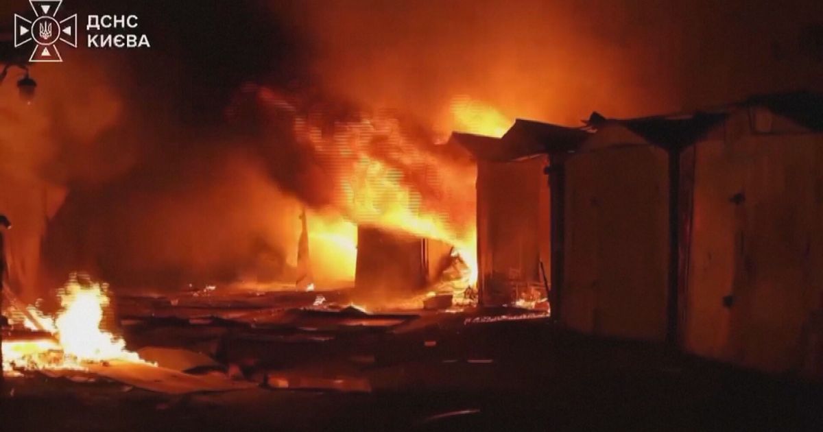 Ataque de mísseis contra Kiev deixa ferido e provoca focos de incêndio