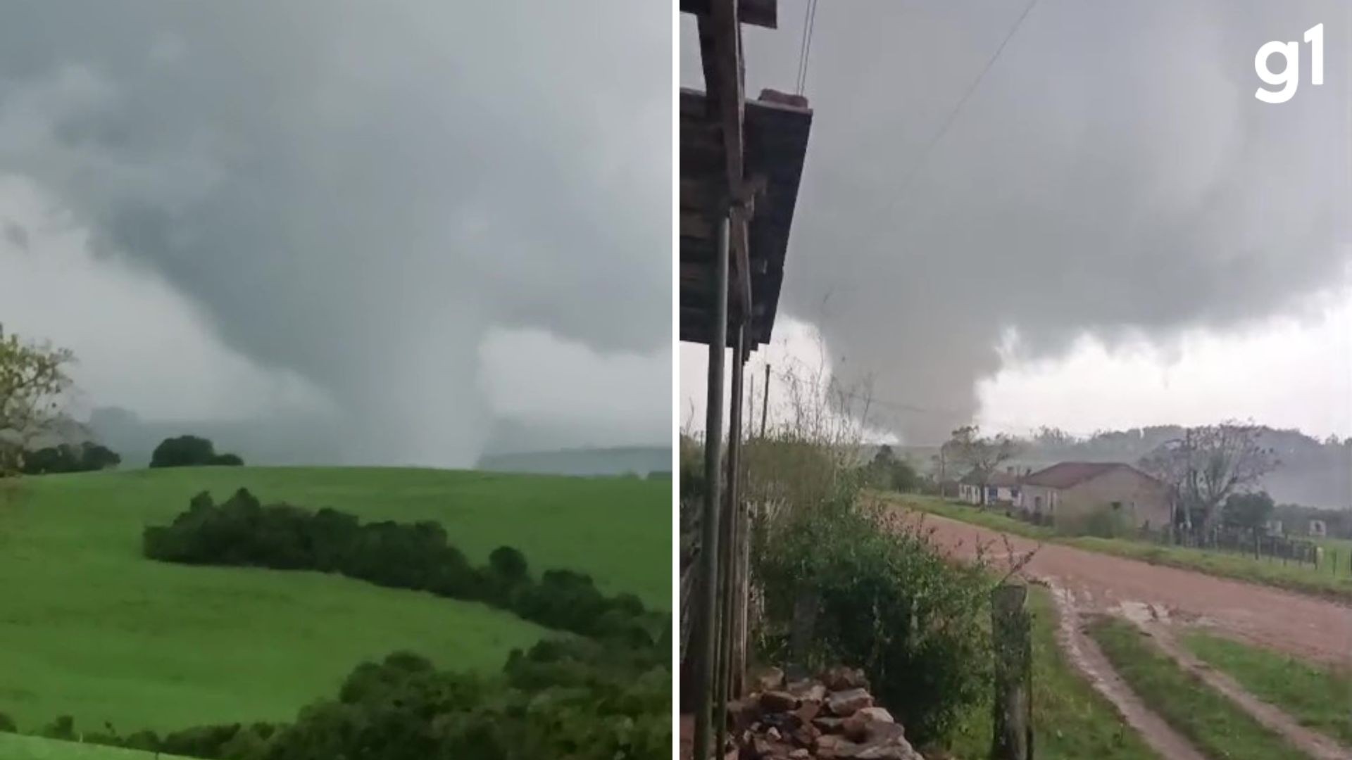 Moradores de Pedro Osório relatam terror após tornado devastar propriedades no RS