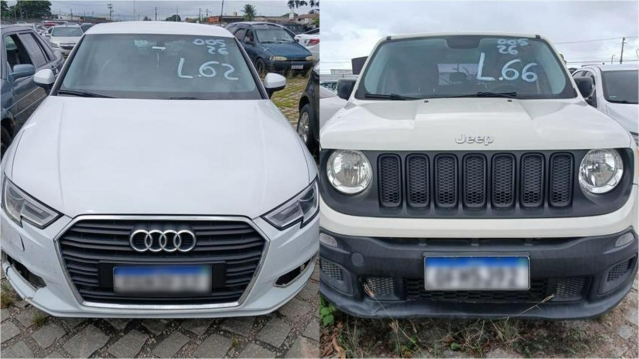 Detran-RN leiloa Audi A3 e Jeep Renegade a partir de R$ 26 mil