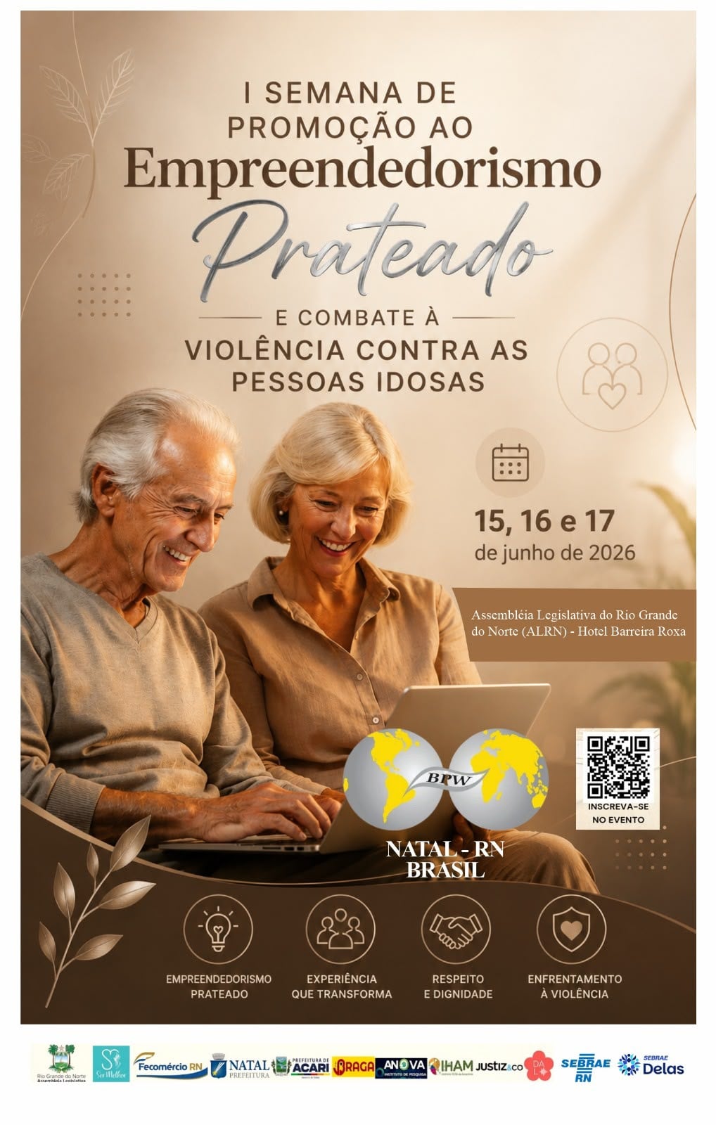 BPW Natal organiza I Semana de Promoção do Empreendedorismo Prateado e Combate à Violência Contra Pessoas Idosas