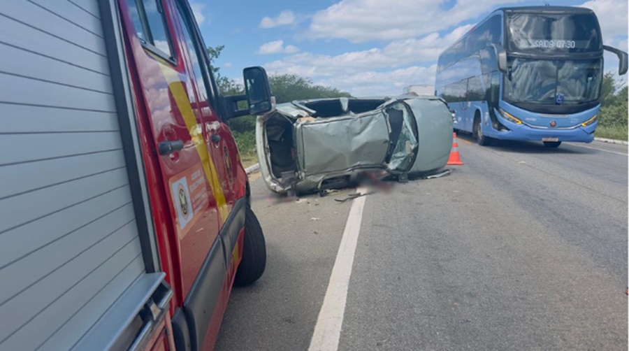Acidente grave na BR-304 em Mossoró resulta em uma morte e quatro feridos