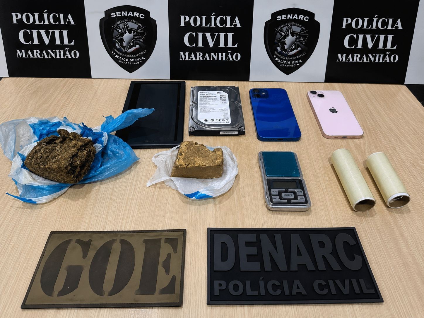 Casal é preso por tráfico de drogas e apreensão de veículos roubados em Timon