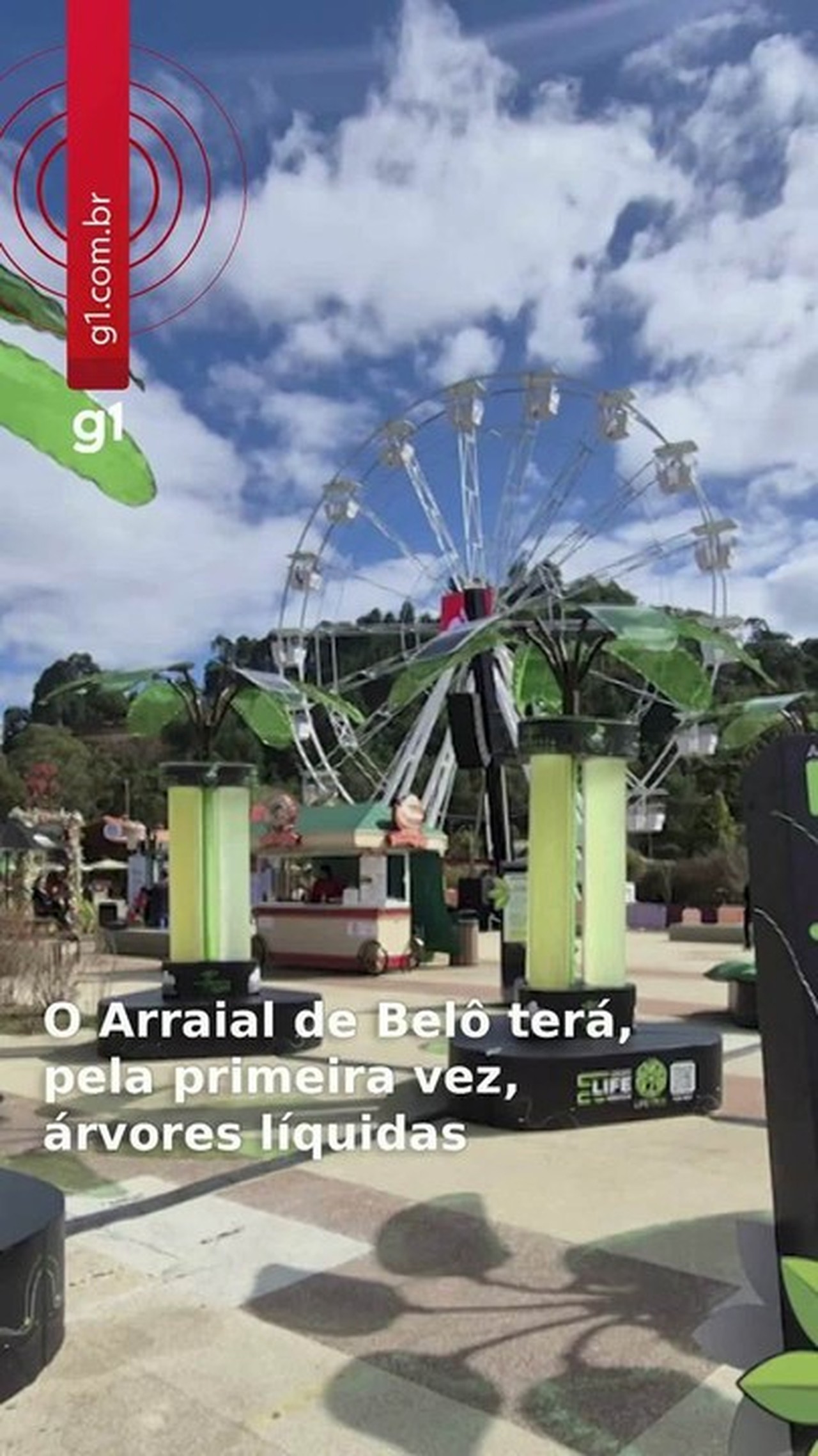 Arraial de Belô recebe árvores líquidas que purificam o ar com tecnologia