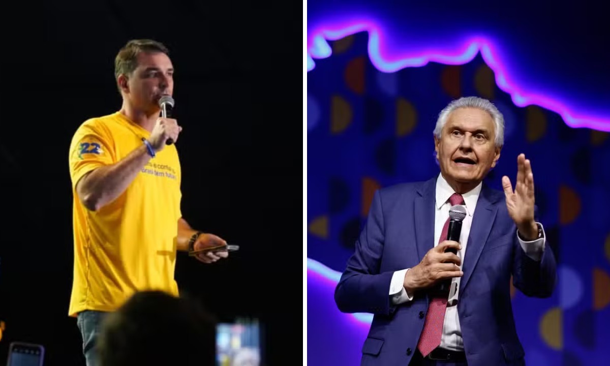 Flávio Bolsonaro e Caiado oficializam candidaturas em convenções