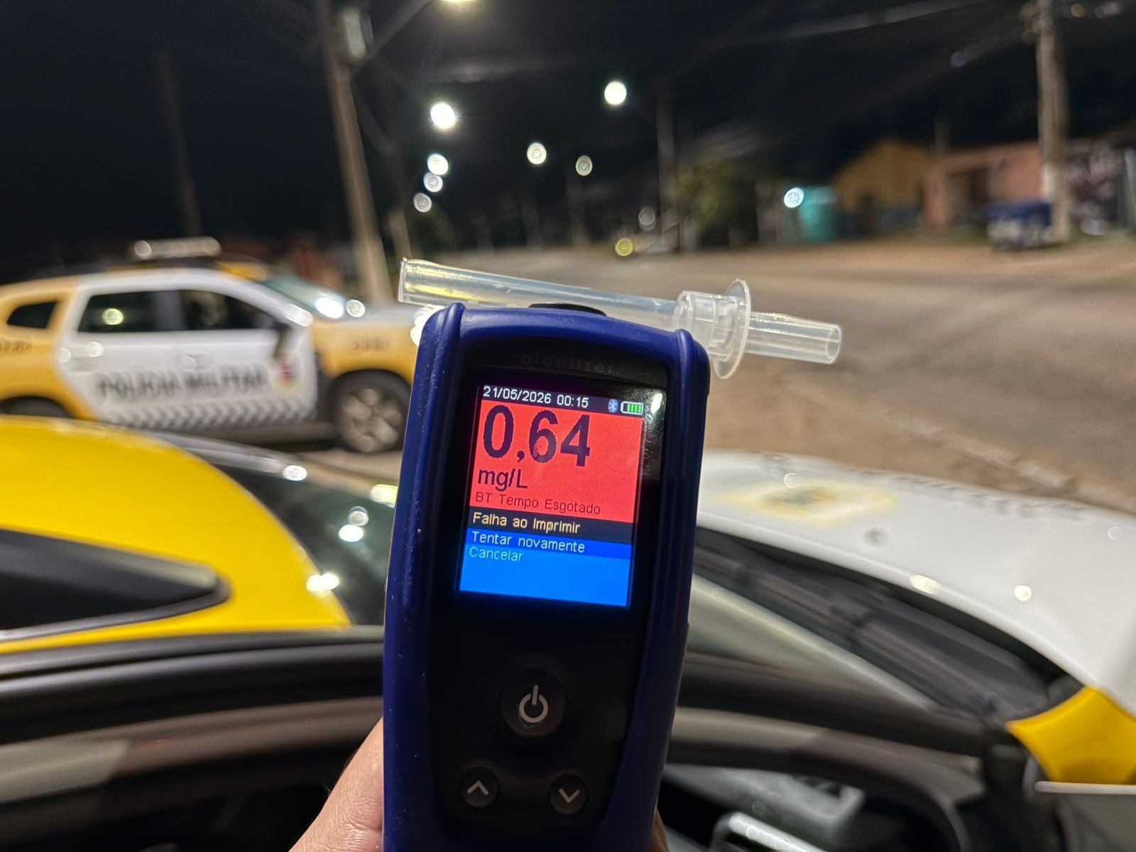 CPRE detém dois motoristas por embriaguez em fiscalização na Grande Natal