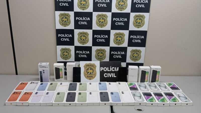Polícia Civil do RN recupera carga milionária de celulares roubada após saída de aeroporto