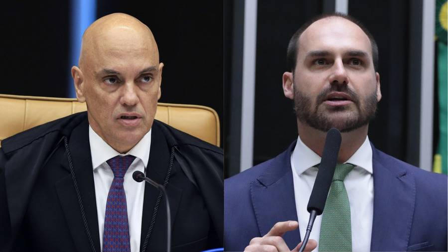 DPU pede afastamento de Alexandre de Moraes em ação contra Eduardo Bolsonaro no STF