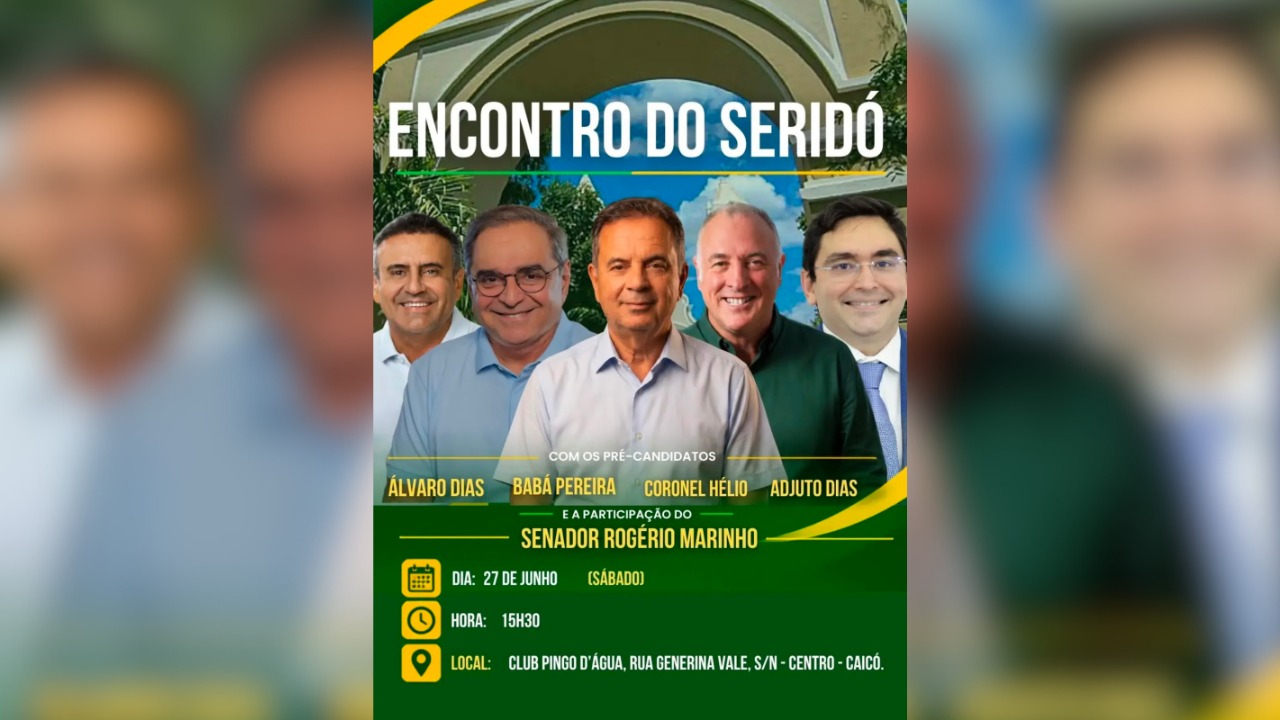 Álvaro Dias e Rogério Marinho participam de encontro político em Caicó