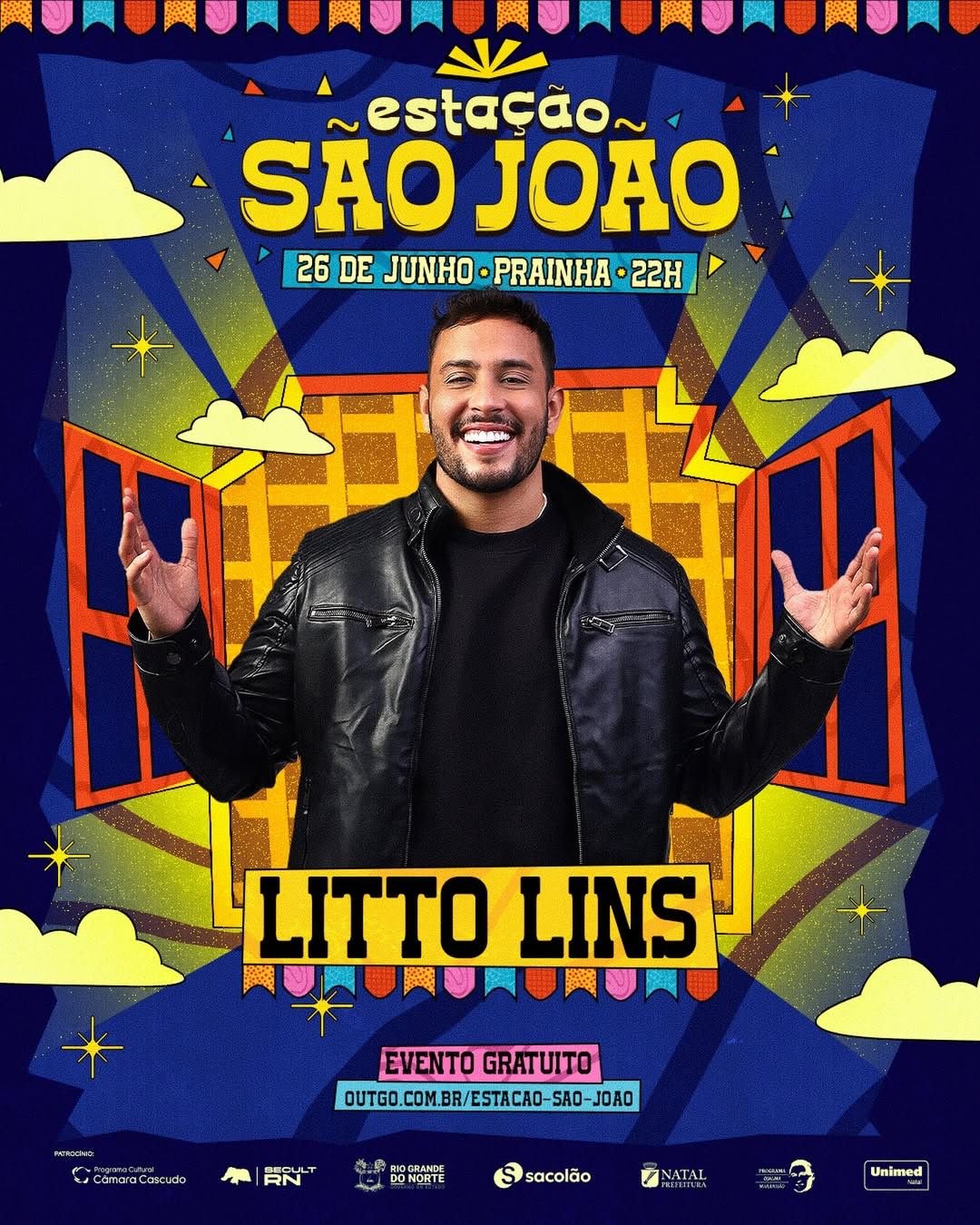 Estação São João anuncia shows gratuitos na Via Costeira em 26 de junho