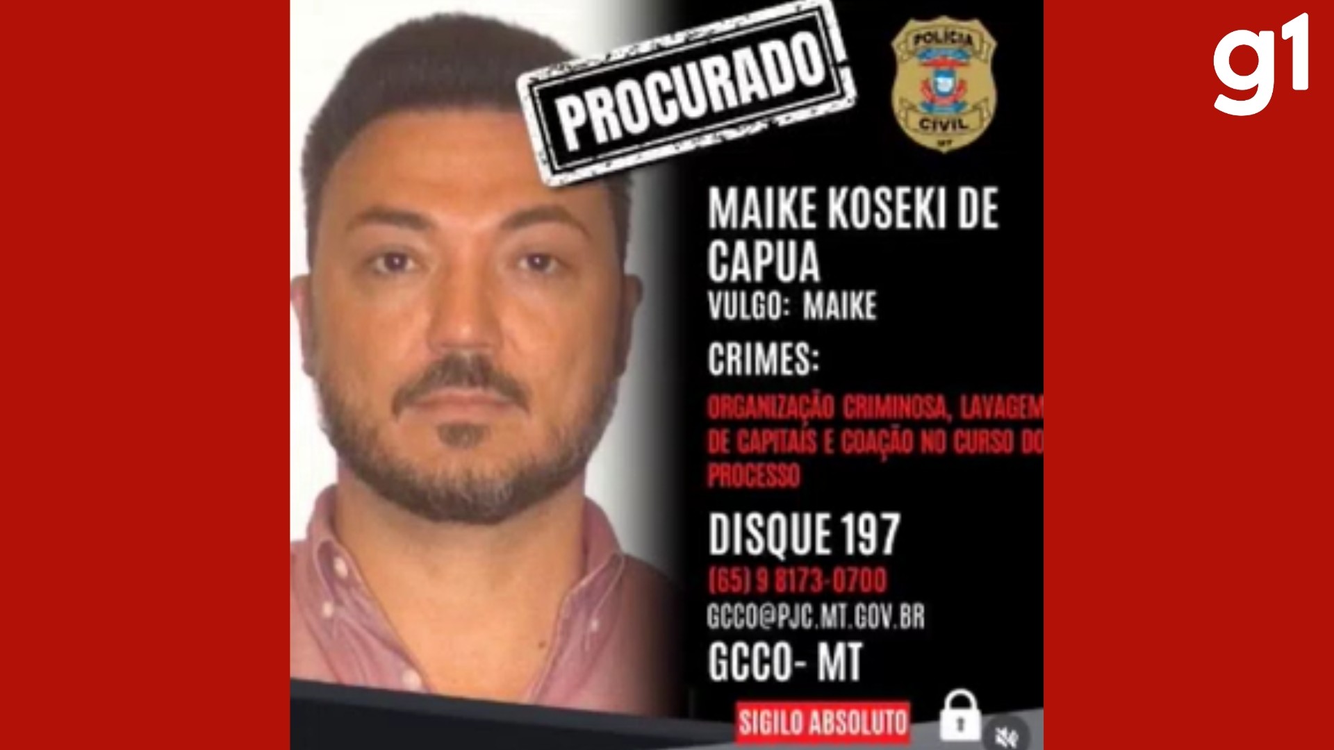 Justiça de Mato Grosso decreta nova prisão contra o empresário Maike Koseki de Capua