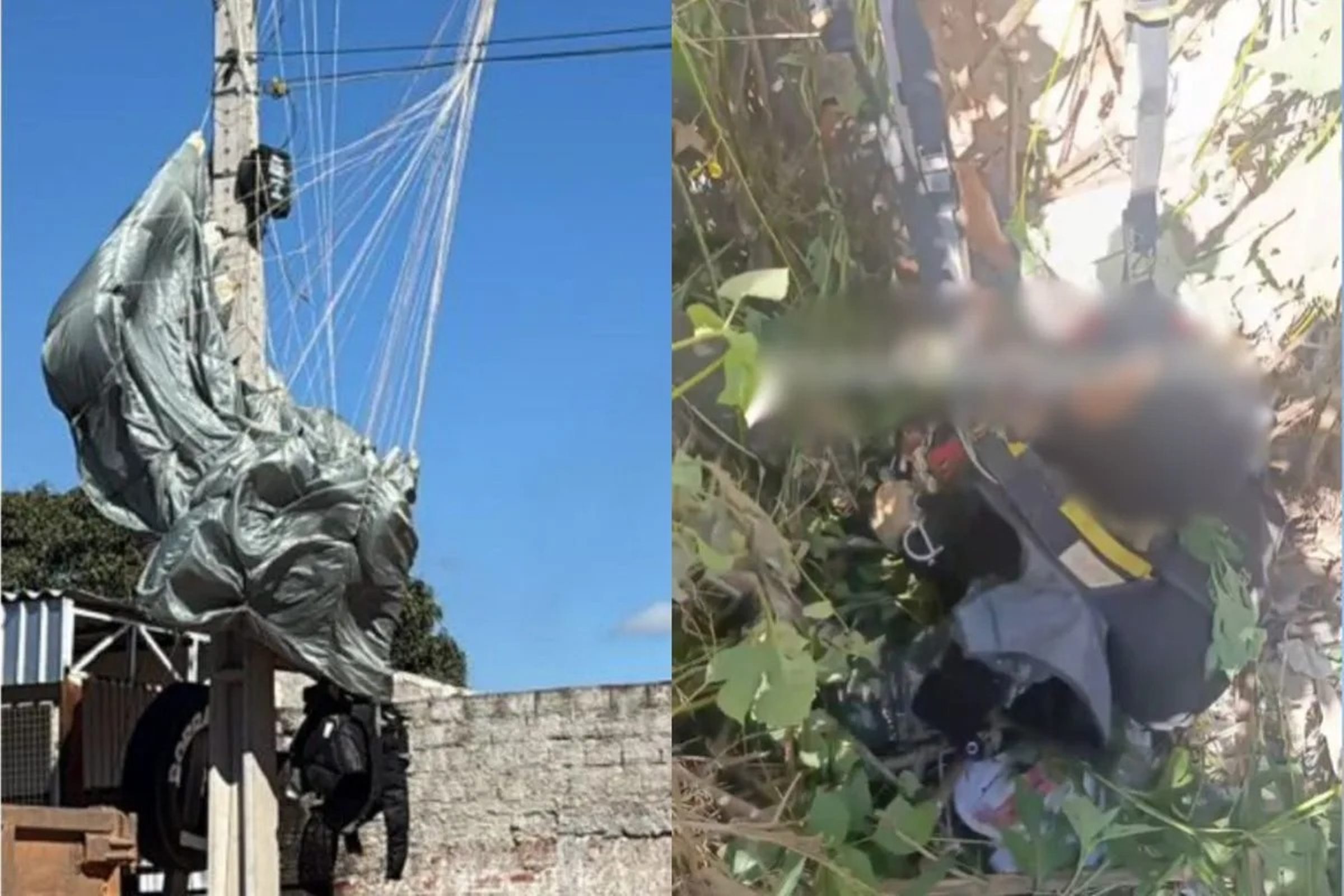 Paraquedistas do Exército se ferem após acidente durante treinamento em Anápolis