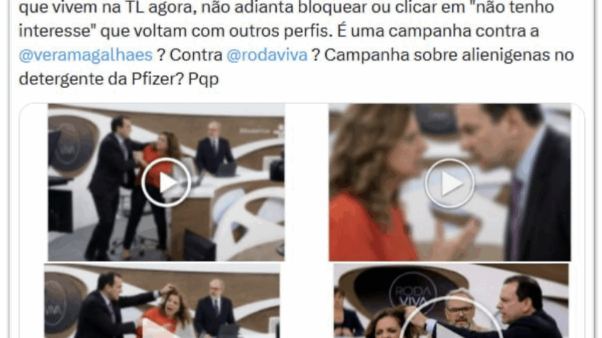 Golpistas usam vídeos de brigas no Roda Viva criados por IA