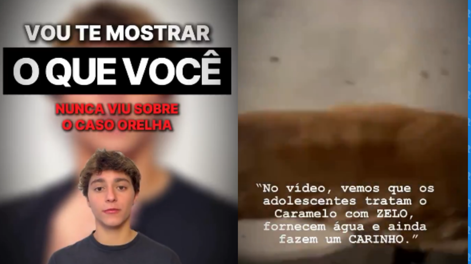 Jovem citado no caso Orelha divulga novo vídeo e cita investigação