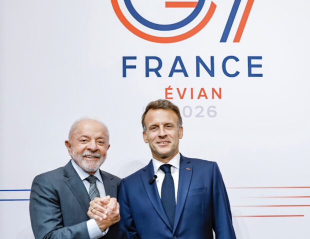Lula encontra Macron na Cúpula do G7 e defende o multilateralismo