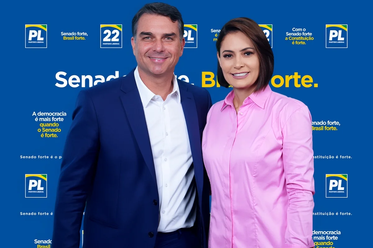 Campanha de Flávio Bolsonaro integra Michelle em busca de unidade política