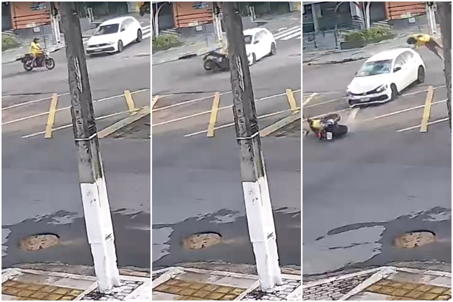 Motociclista fica gravemente ferido em colisão com carro na Zona Sul de Natal