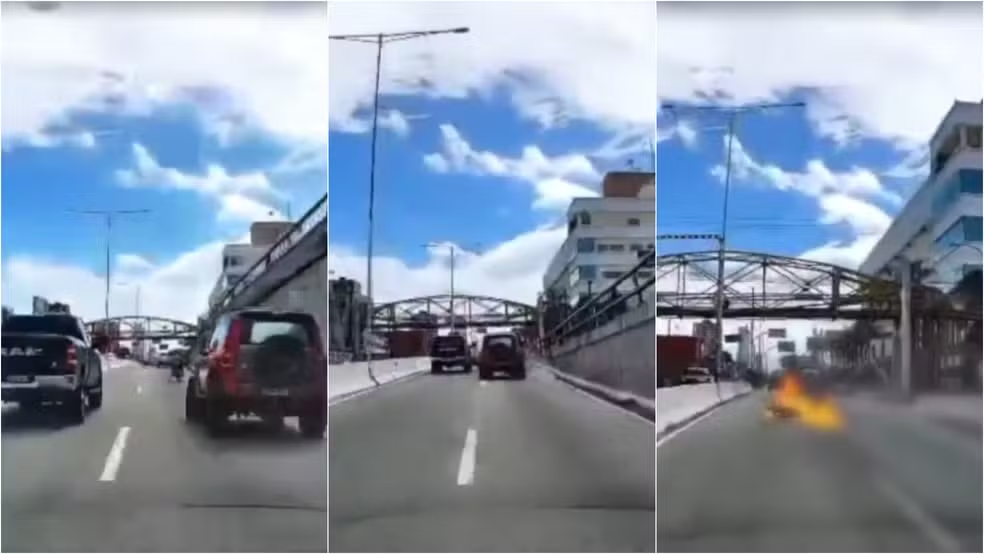 Jipe atinge motociclista na Zona Sul de Natal e deixa vítima gravemente ferida