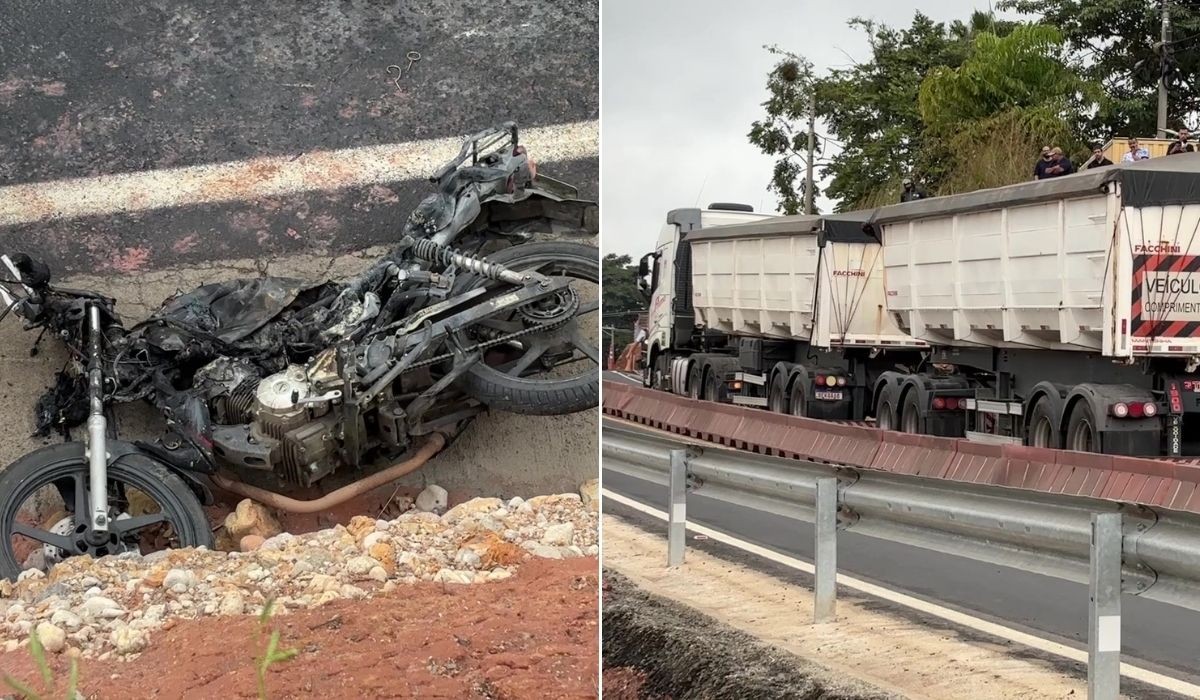 Motociclista morre carbonizado após colisão com caminhão na SP-304, em Piracicaba