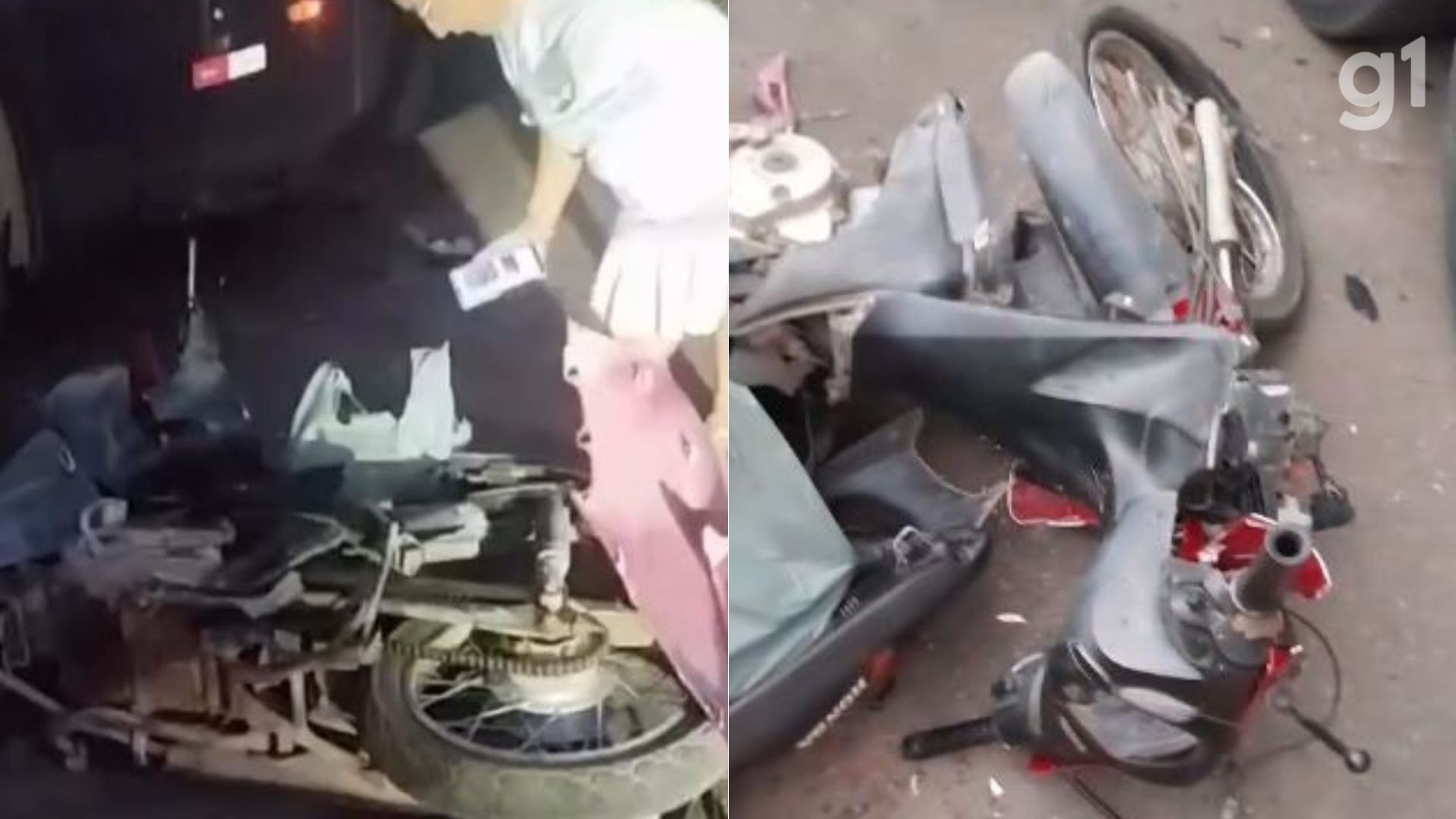 Mulher morre e criança fica ferida após moto colidir com ônibus em Santa Luzia do Paruá