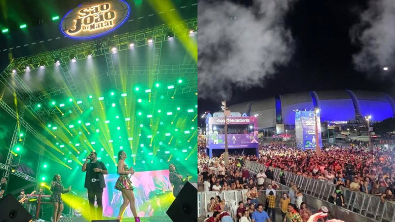 Multidão lota Arena das Dunas na abertura do São João de Natal com Limão com Mel e Cavaleiros do Forró