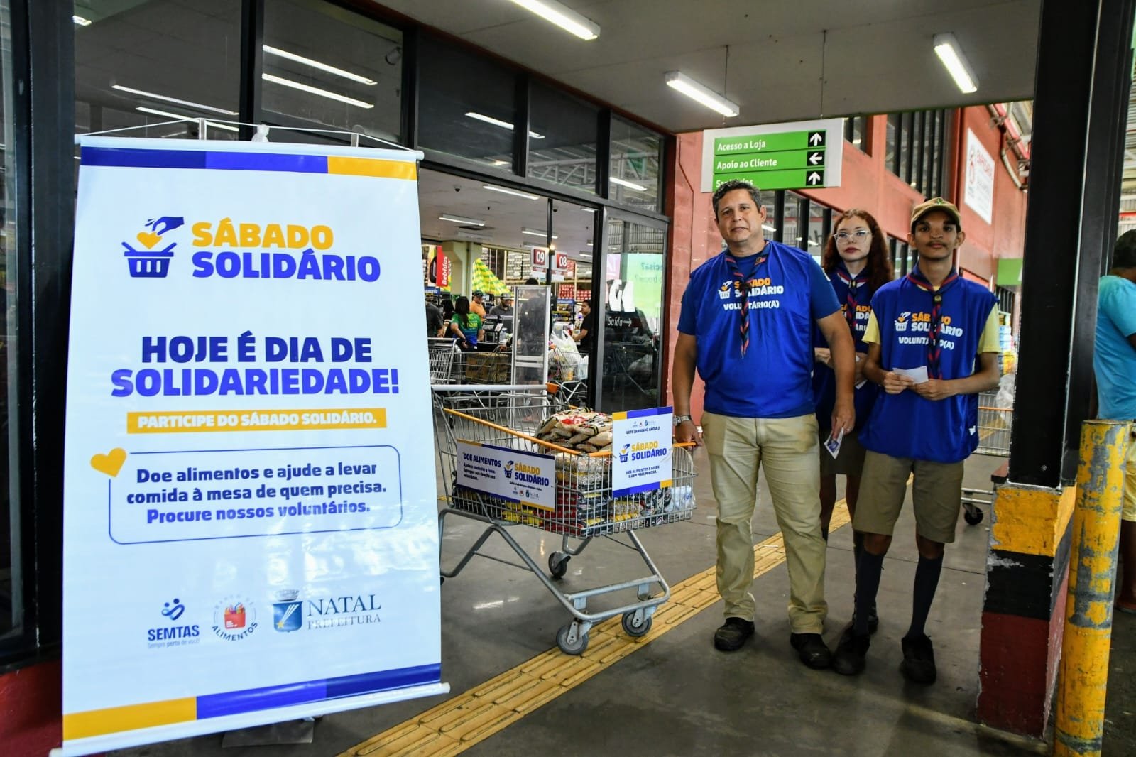 Natal combate a fome e arrecada duas toneladas de alimentos em nova edição do Sábado Solidário