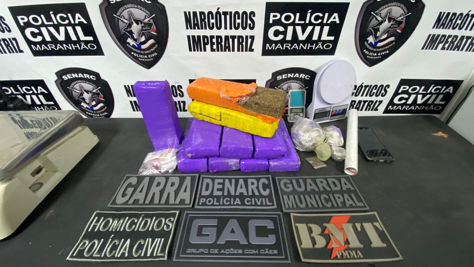 Polícia Civil do Maranhão prende três e apreende quase 8 kg de drogas em Imperatriz