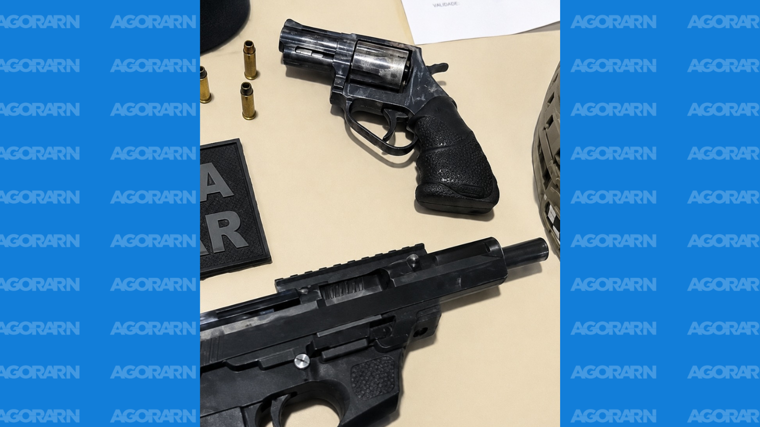 Polícia Militar reage a tiros e prende dois suspeitos em Canguaretama após perseguição
