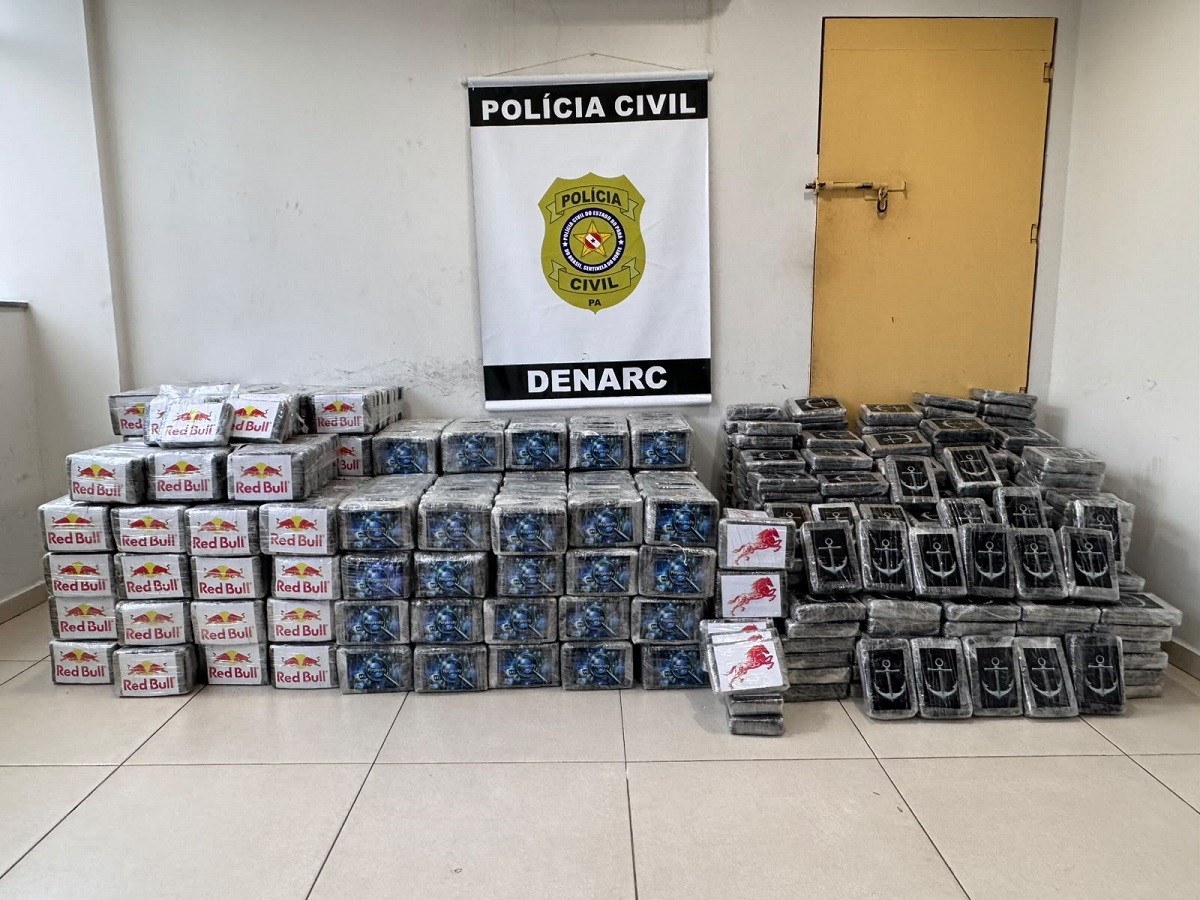 Divisão Estadual de Narcóticos apreende 1,3 tonelada de cocaína no Pará