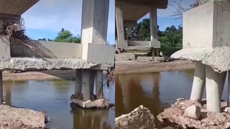 Ponte João Nogueira da Silva em Nova Cruz apresenta falhas estruturais e gera preocupação