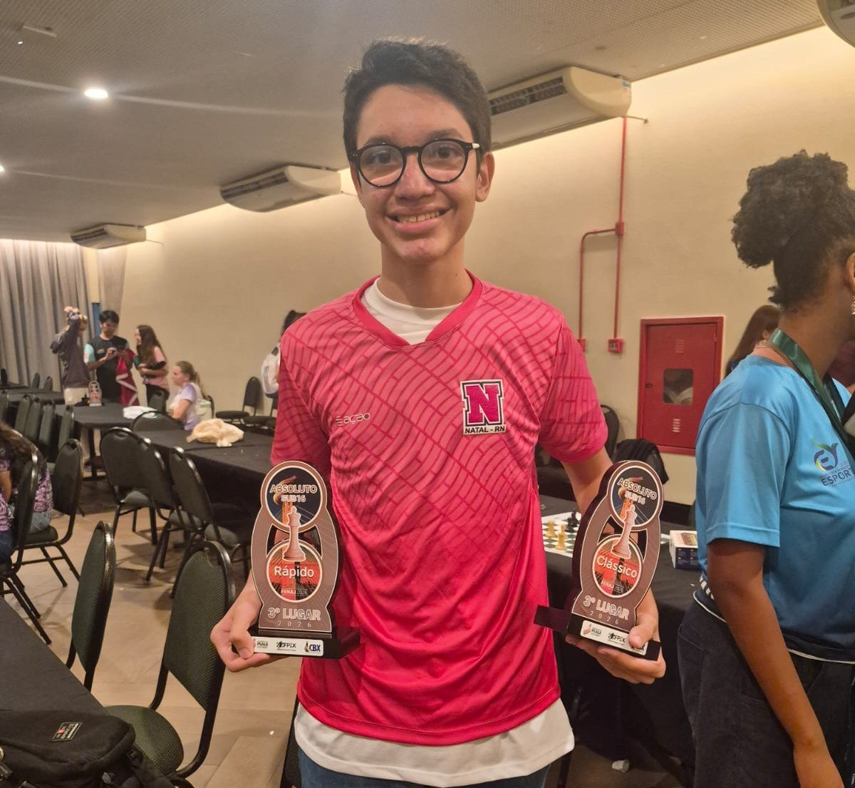 Pedro Lucas, do Rio Grande do Norte, brilha e conquista o 3º lugar nacional no xadrez