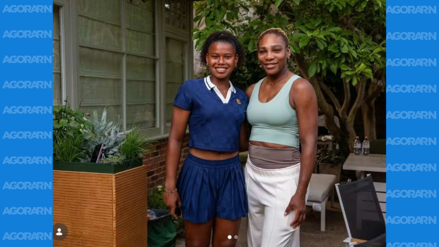 Victória Barros encontra Serena Williams após vice-campeonato em Wimbledon